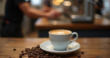 strong concentrated coffee shot