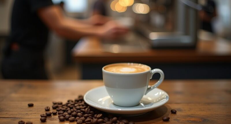 strong concentrated coffee shot