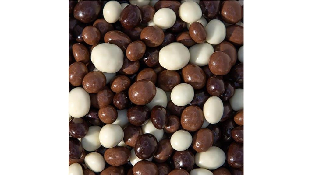 tri colored espresso bean treats
