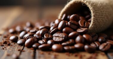 unprocessed coffee bean form