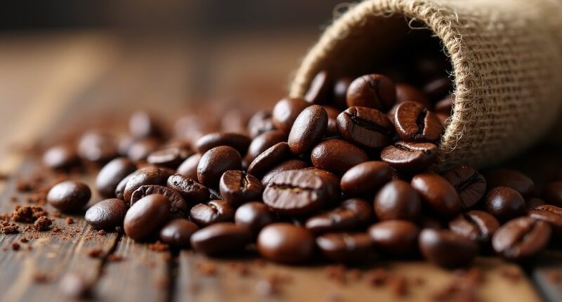 unprocessed coffee bean form