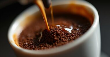 water pooling on espresso