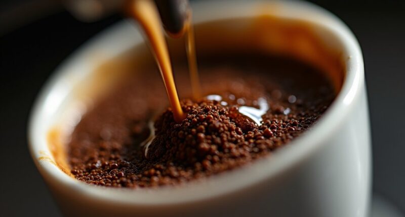 water pooling on espresso