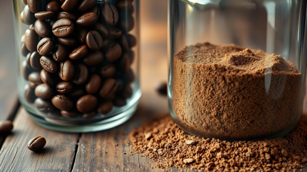 whole beans vs ground coffee